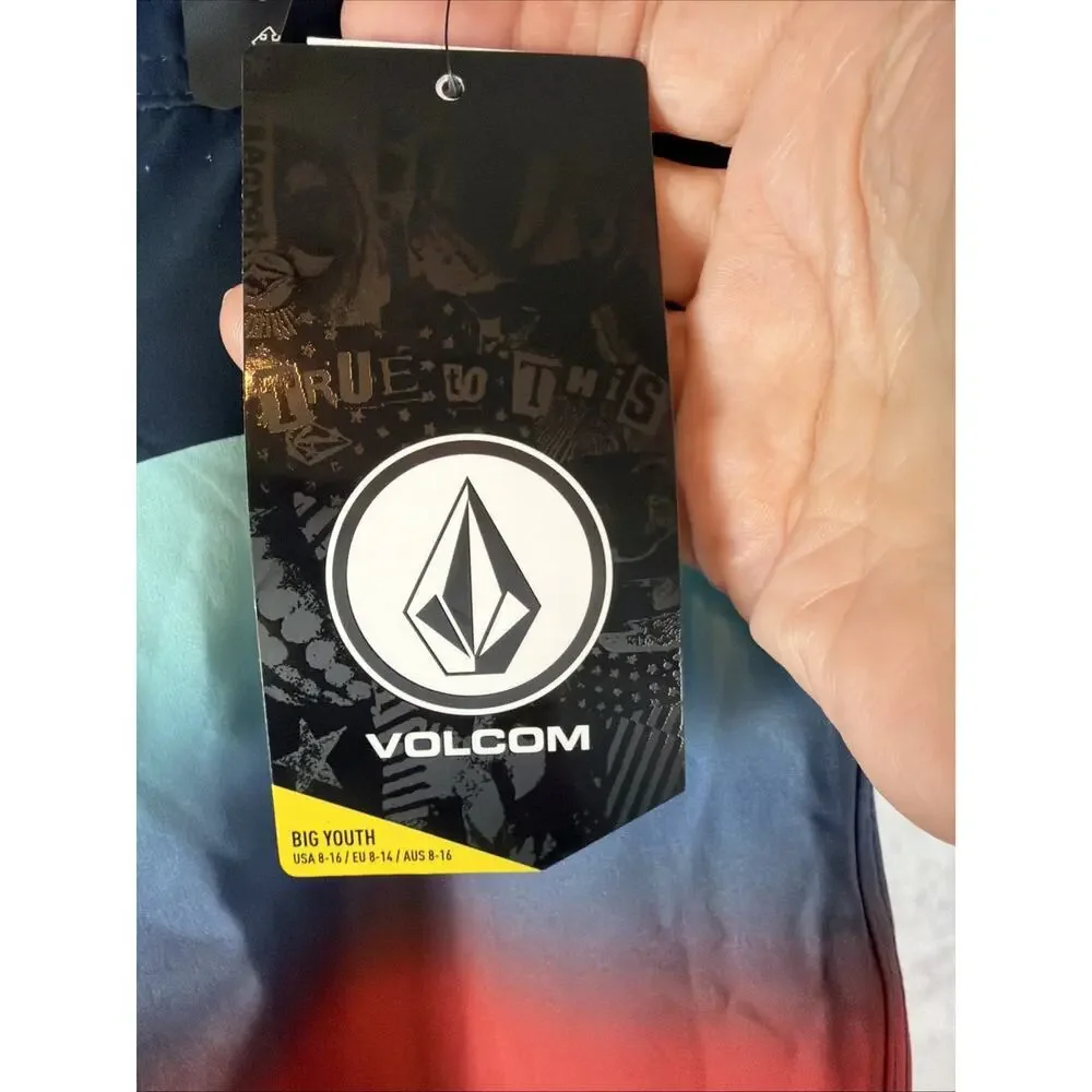 Boy's Youth Volcom Mod-Tech Board Shorts Swim Sz 16